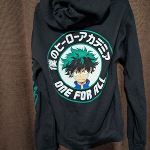 My Hero Academia Anime Men's Deku/Izuku Midoriya One for All Pullover Hoodie